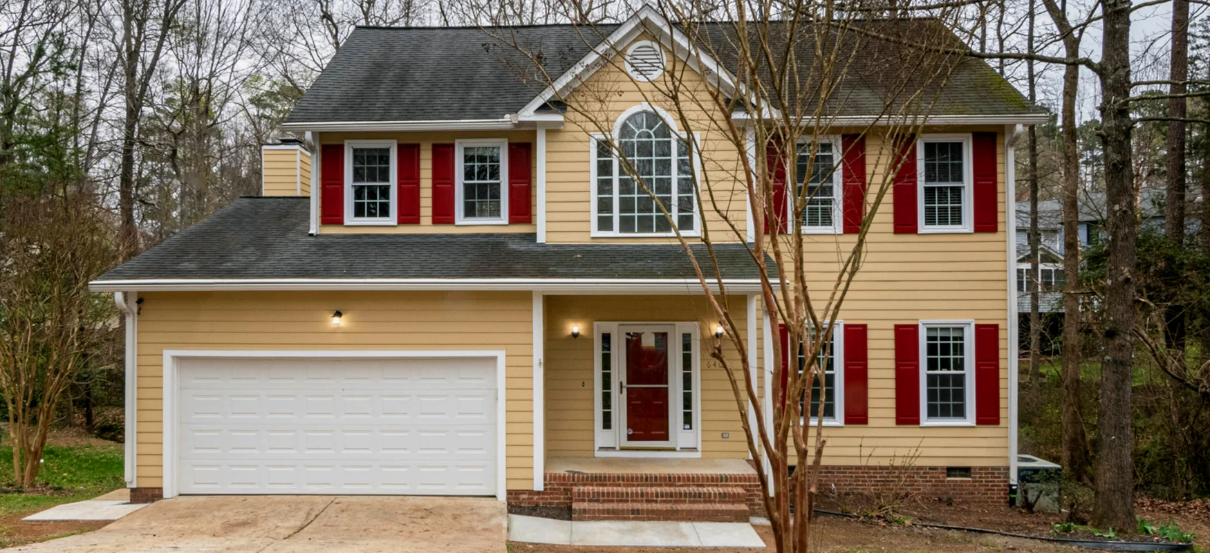 Yellow And Red House Photo